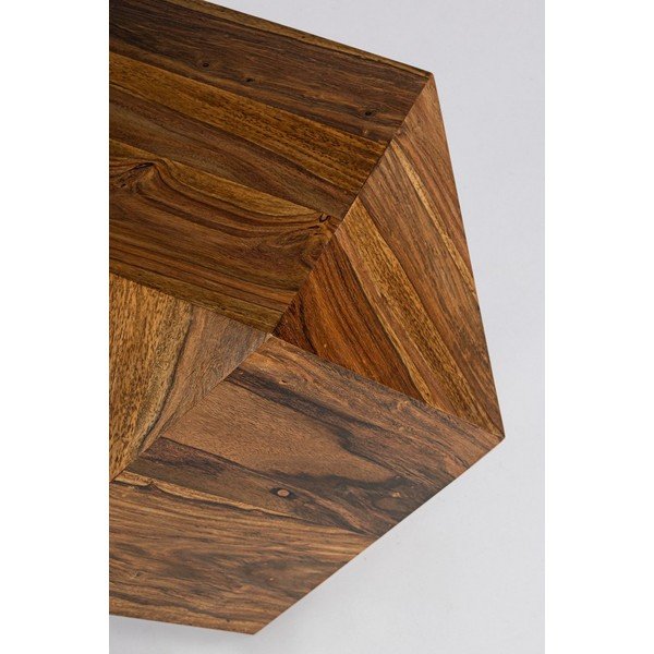 Stolik z litego drewna sheesham w ciemnym naturalnym kolorze 42x42 cm Egypt – Bizzotto-image-4