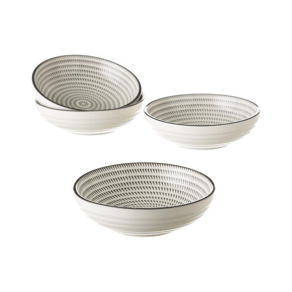 Szaro-biała miseczka porcelanowa Unimasa Signal,  Ø 12,6 cm-image-1
