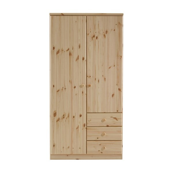 Brązowa szafa z drewna sosnowego Steens Ribe, 202x100,8 cm