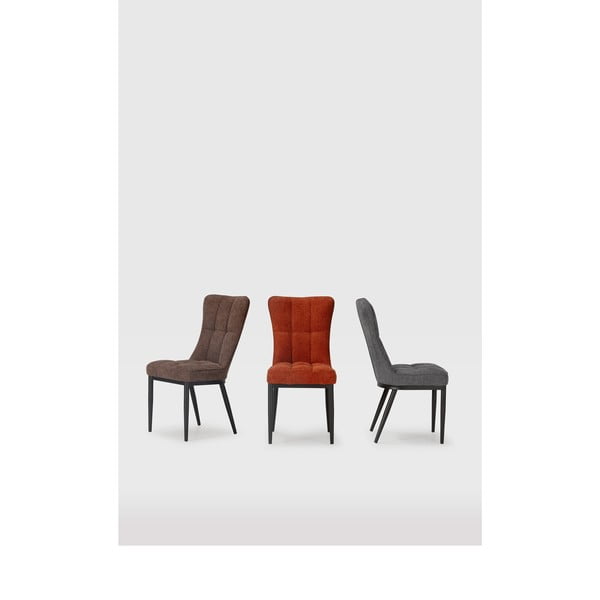 Krzesła w kolorze terakoty zestaw 2 szt. Damon – Marckeric-image-1