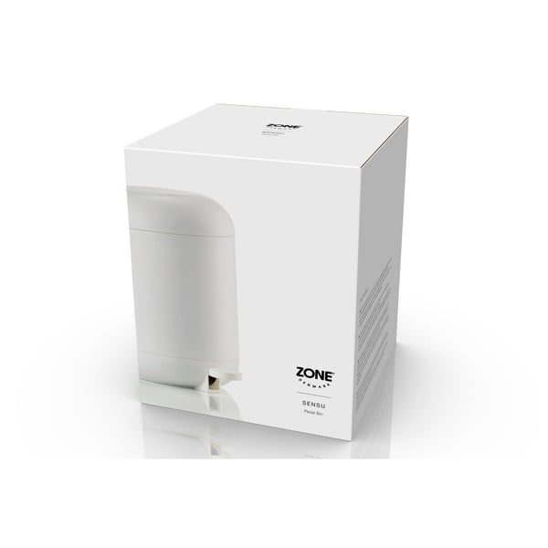 Biały plastikowy kosz na śmieci z pedałem 4 l Sensu – Zone-image-1