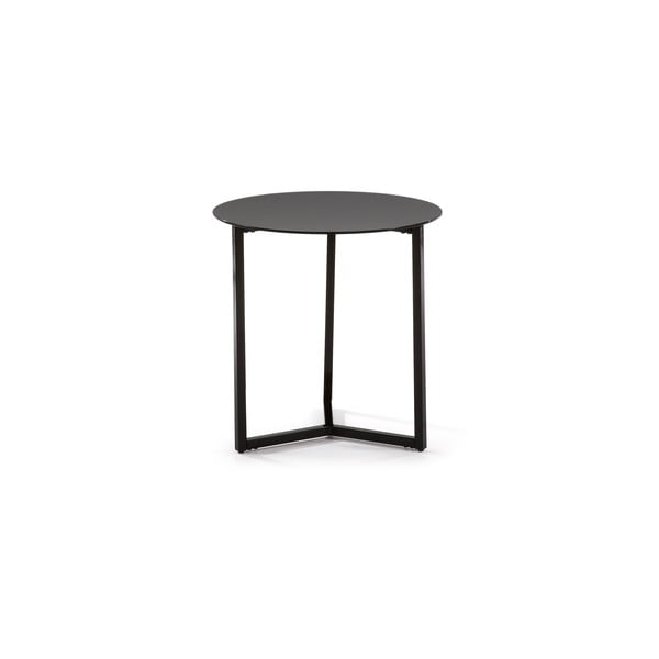 Czarny stolik Kave Home Marae, ⌀ 50 cm