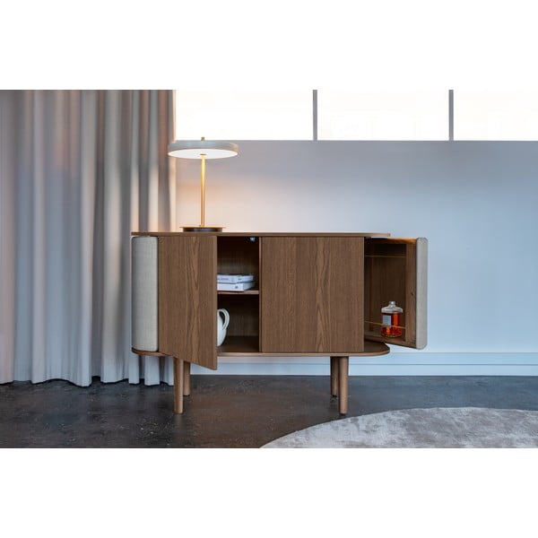 Szaro-brązowa niska komoda w dekorze dębu 109x75 cm Treasures – UMAGE-image-1