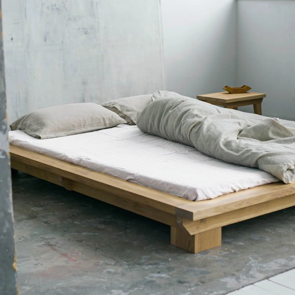 Białe lniane prześcieradło z gumką 140x200 cm White – Linen Tales-image-3