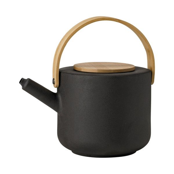 Czarny kamionkowy dzbanek do herbaty 1,25 l Theo – Stelton