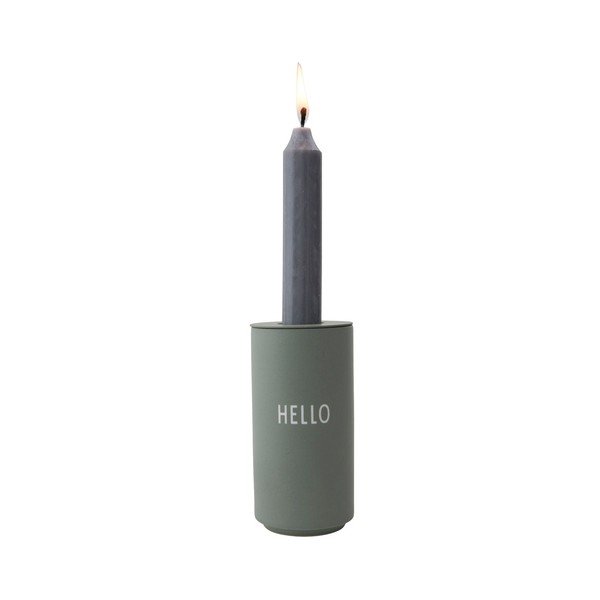 Zielony porcelanowy wazon Design Letters Hello, wys. 11 cm-image-1