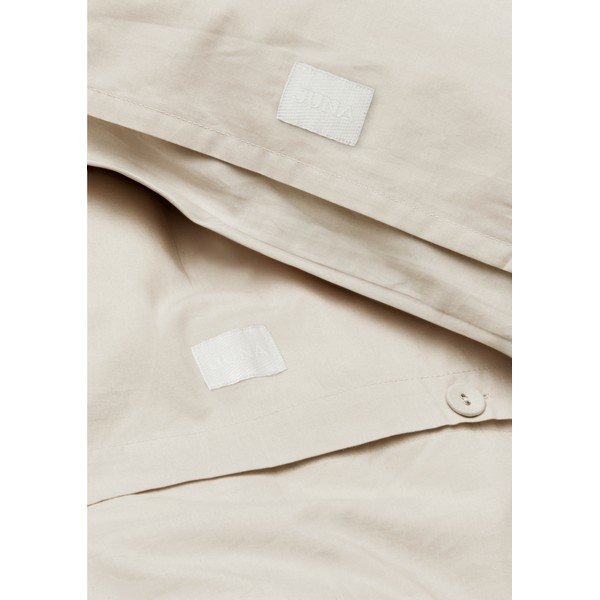 Beżowa pościel jednoosobowa z perkalu bawełnianego 140x200 cm Christmas Fable – JUNA-image-3