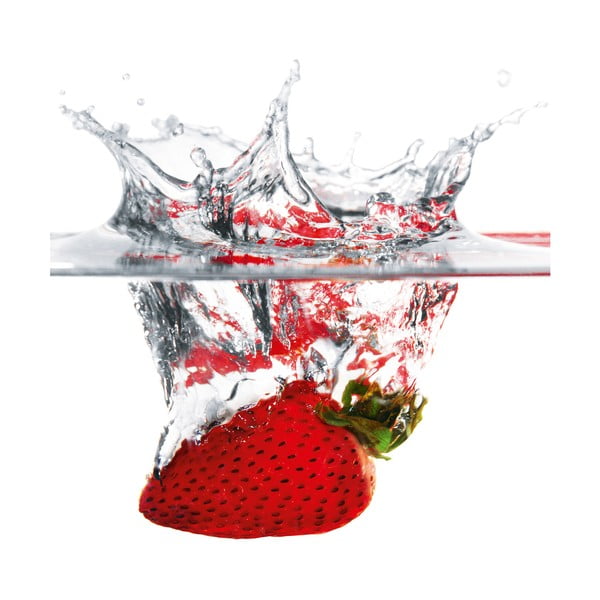 Szklany obraz Strawberry Splash , 30x30 cm