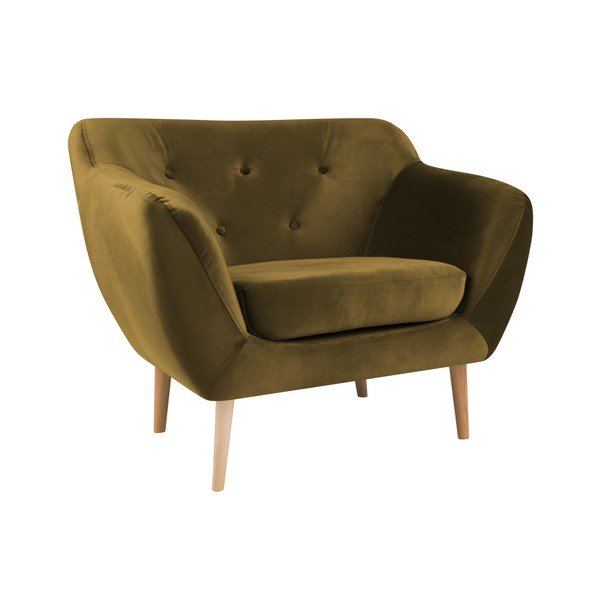 Musztardowy fotel Mazzini Sofas Amelie-image-4