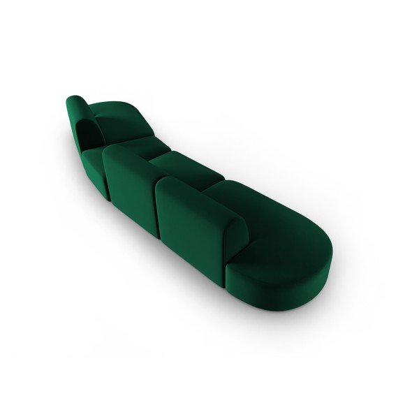 Zielona aksamitna sofa prawostronna 428 cm Paolo – Milo Casa-image-3