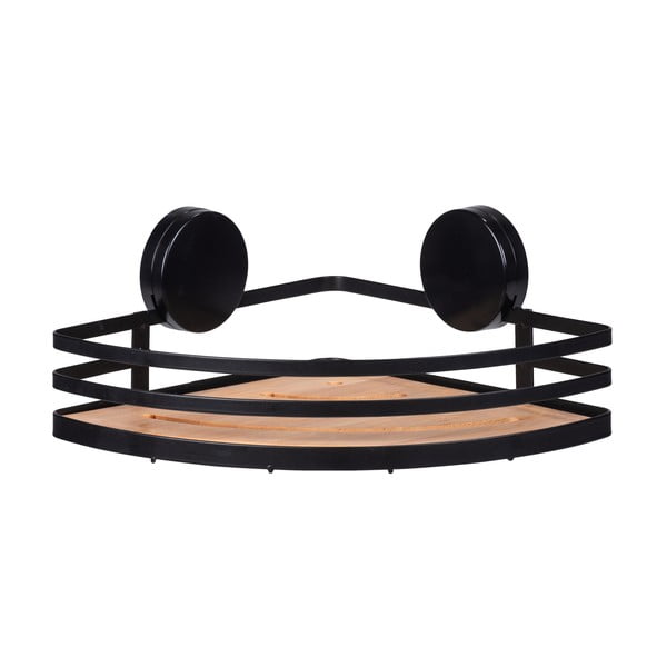 Czarna narożna półka łazienkowa Wenko Alba-image-2