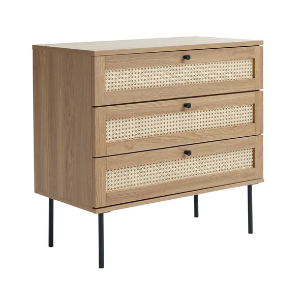 Niska komoda w dekorze dębu w naturalnym kolorze 80x75 cm Pensacola – Unique Furniture-image-2
