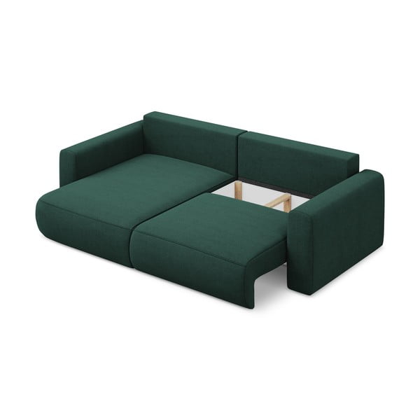 Zielony rozkładany/ze schowkiem narożnik (lewostronny/z szezlongiem) Kapua – Makamii-image-3