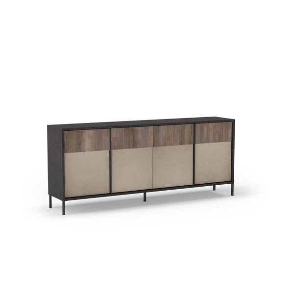 Antracytowo-jasnobrązowa niska komoda 206x86 cm Amalia – Marckeric-image-1