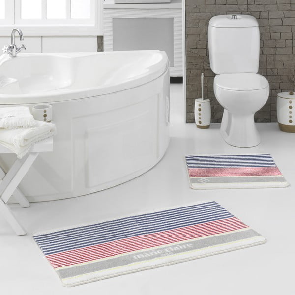 Zestaw 2 dywaników łazienkowych Stripe