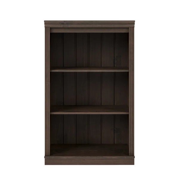 Ciemnobrązowy regał z litego drewna sosnowego 74x118x35 cm Anita – Støraa
