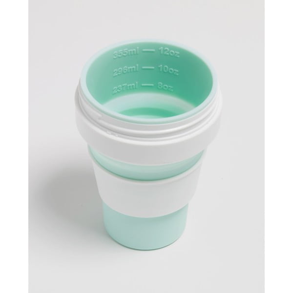 Biało-zielony składany kubek Stojo Pocket Cup Mint, 355 ml-image-3