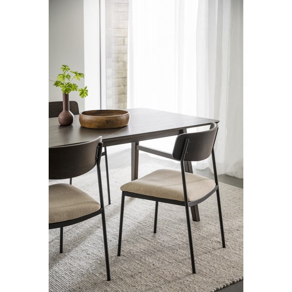 Kremowo-ciemnobrązowe krzesła zestaw 2 szt. Maymont – Rowico-image-1