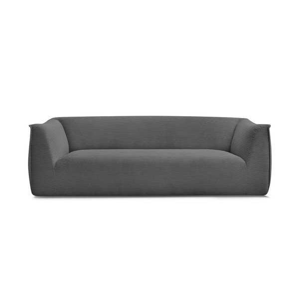 Ciemnoszara sztruksowa sofa 242 cm Giorgia – Bobochic Paris