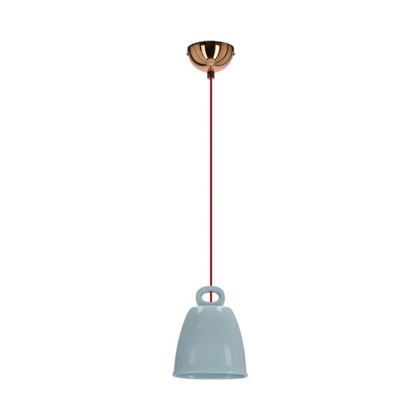 Niebieski żyrandol dziecięcy z ceramicznym kloszem Sewilla – Candellux Lighting