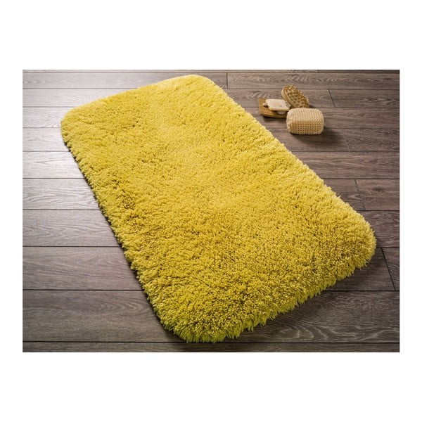 Żółty dywanik łazienkowy Miami, 55x57 cm