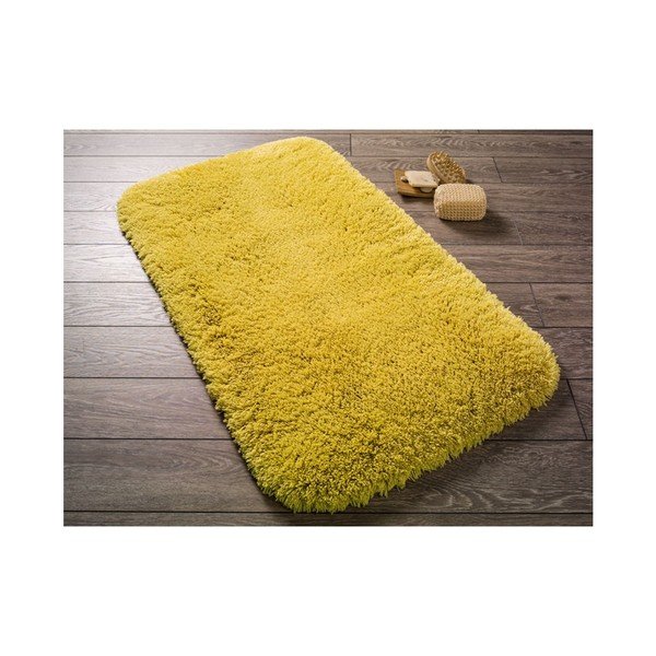 Żółty dywanik łazienkowy Confetti Bathmats Miami, 67x120 cm