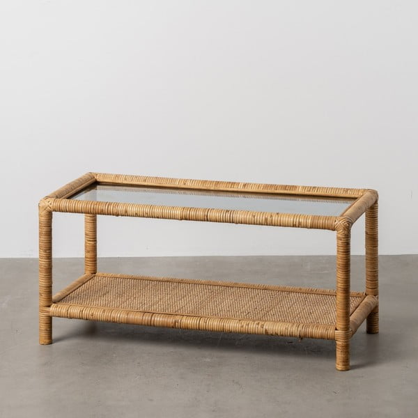 Stolik ze szklanym blatem 40x90 cm – Ixia-image-1