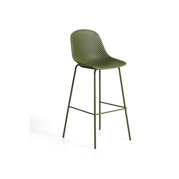Zielony metalowy/plastikowy hoker ogrodowy Quinby – Kave Home