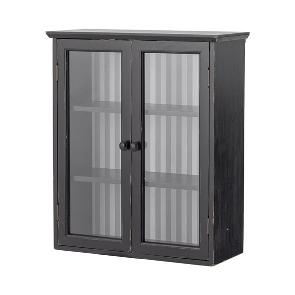 Czarna witryna z litego drewna jodłowego wisząca 51,5x66,5x22,5 cm Hazem – Bloomingville-image-4