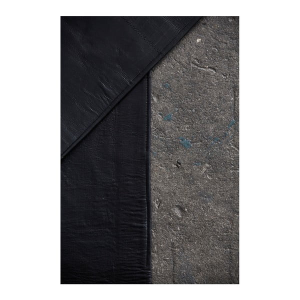 Czarny dywan z prawdziwej skóry Fuhrhome Athens, 120x180 cm-image-2