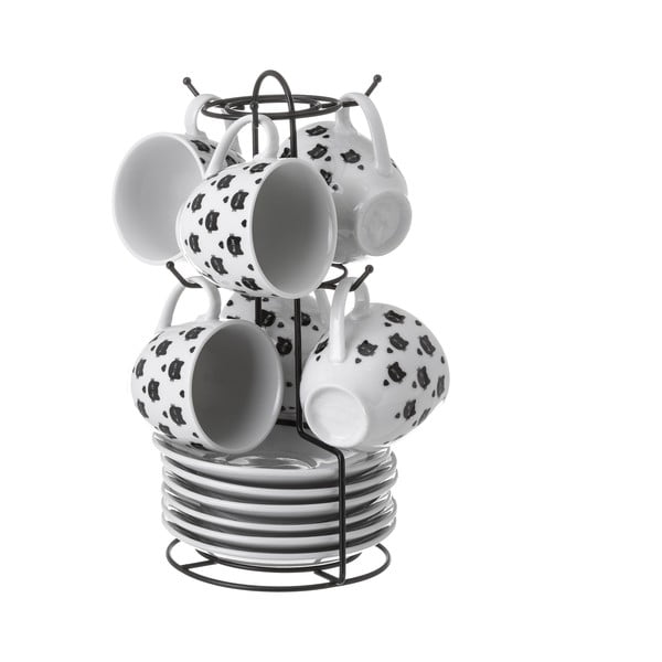 Komplet 4 porcelanowych filiżanek Unimasa Boho Cat