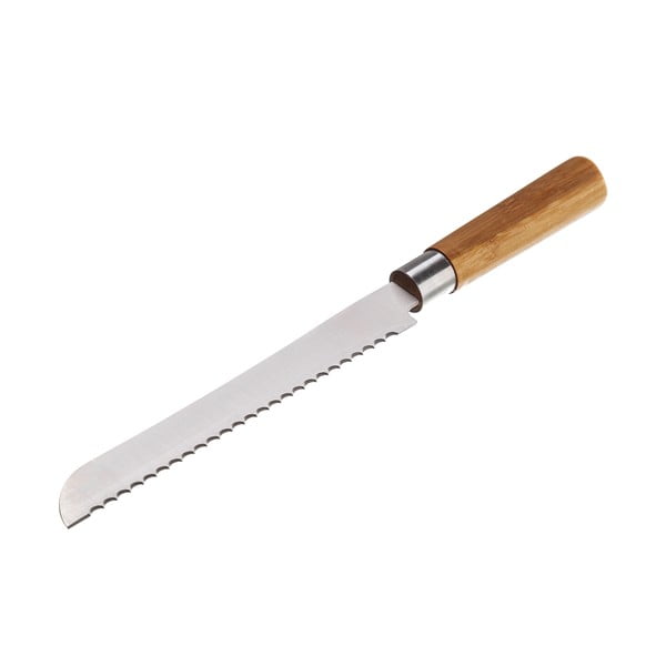 Nóż do pieczywa ze stali nierdzewnej i bambusu, Unimasa, dł. 32,5 cm