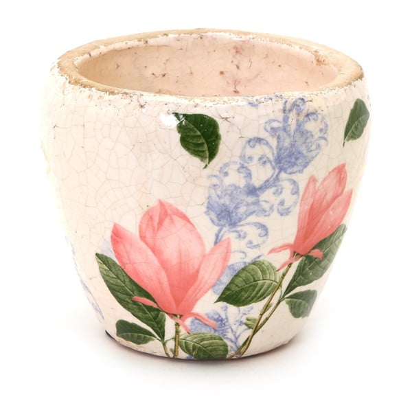 Doniczka ceramiczna Soho And Deco Flor Rosa, ⌀ 14 cm