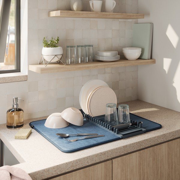 Niebieska tekstylna podkładka do naczyń 61x46 cm Udry – Umbra-image-1