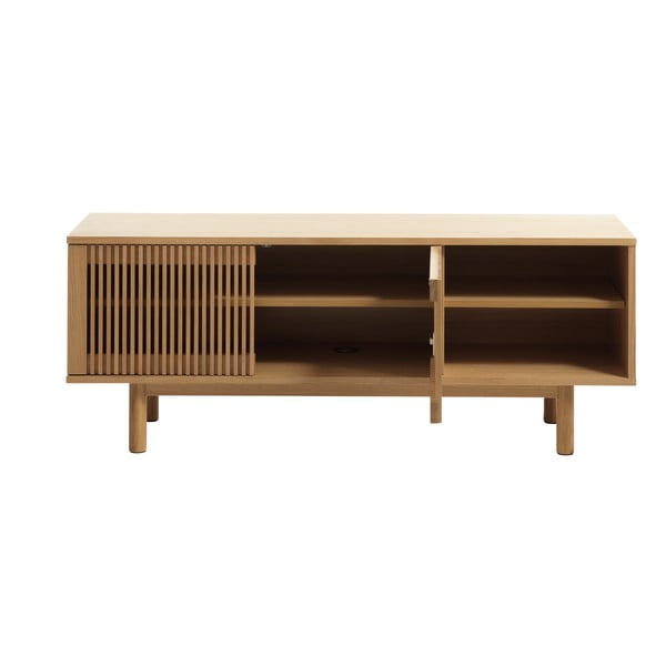 Szafka pod TV w dekorze dębu w naturalnym kolorze 143x55 cm Tiber – Unique Furniture-image-4