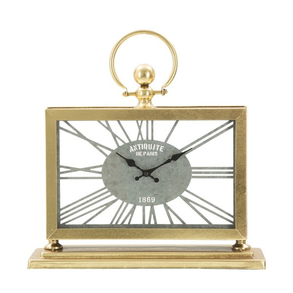 Żelazny zegar stołowy w złotym kolorze Mauro Ferretti Tavolo