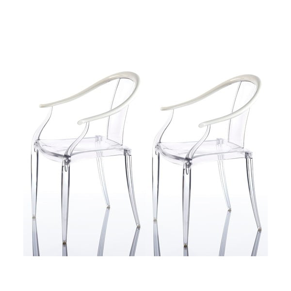 Komplet 2 krzeseł Mi Ming, białe
