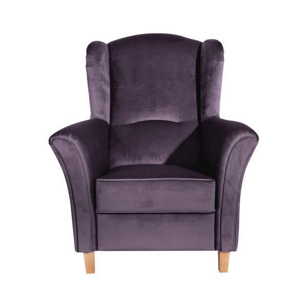 Fioletowy fotel Max Winzer Agnetha Suede-image-1