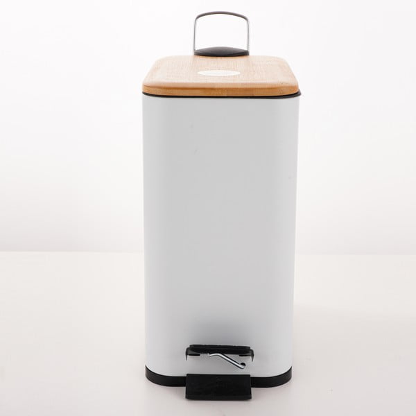 Biały stalowy kosz na śmieci z pedałem 5 l   Erik – Spirella-image-3