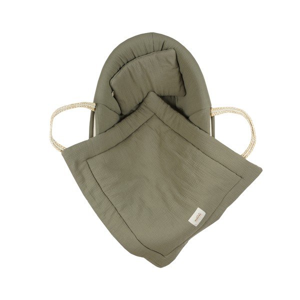 Zestaw do łóżeczka w kolorze khaki Forest Green – Malomi Kids-image-2