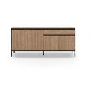 Niska komoda w dekorze dębu 180x80 cm Lorenza – Marckeric