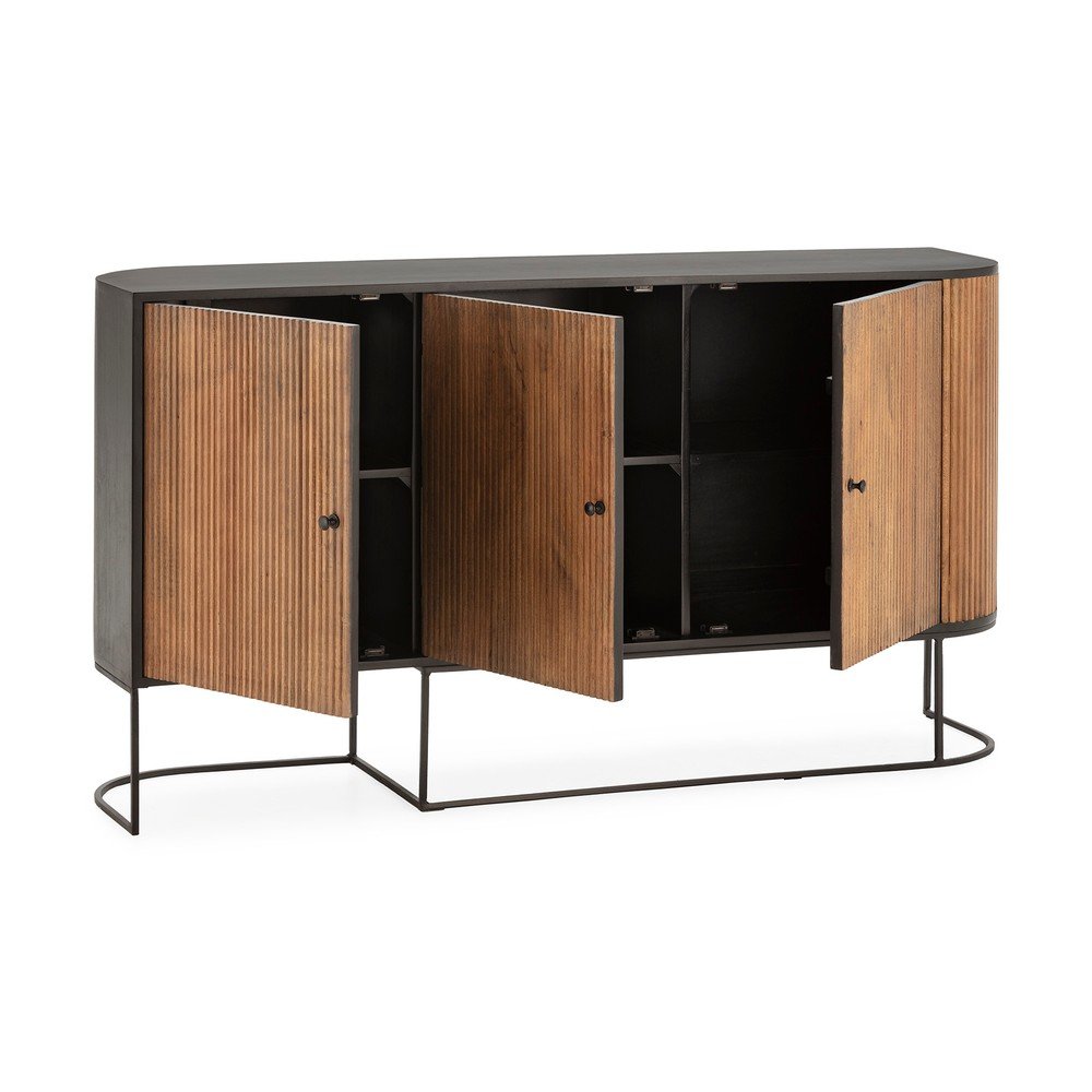 Komoda z litego drewna mango w naturalnym kolorze 165x90x40 cm Curve – MOME (zdjęcie 6)
