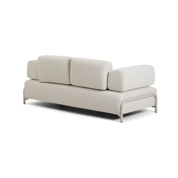 Beżowa sofa modułowa z tkaniny szenilowej 200 cm Compo – Kave Home-image-4
