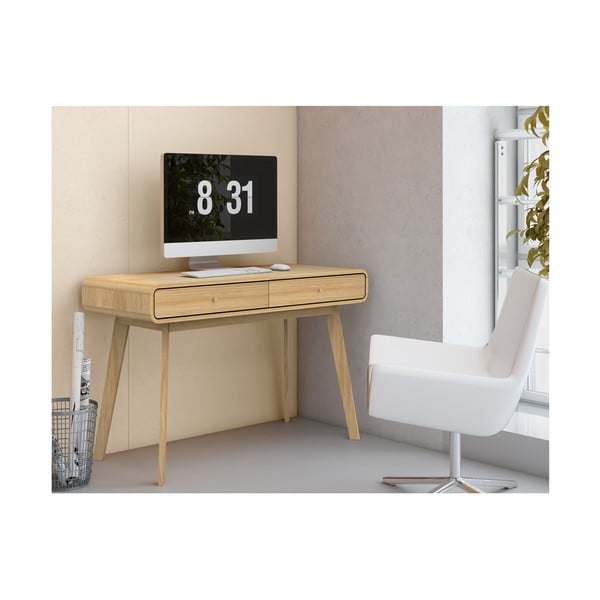 Biurko w dekorze dębu 50x120 cm Cassie – Støraa-image-2