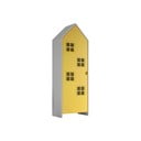Żółto-biała szafa dziecięca z litego drewna sosnowego 37x172 cm Casami Bruges – Vipack