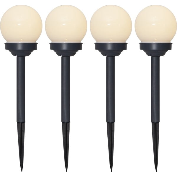 Zestaw 4 solarnych lamp ogrodowych Star Trading Globus, wys. 27 cm