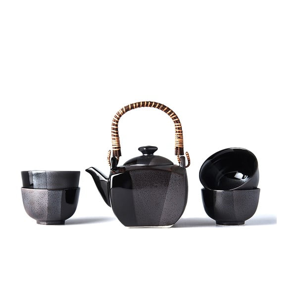 Czarny zestaw do herbaty MIJ Gunmetal