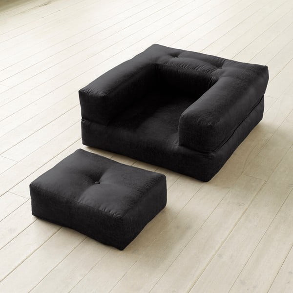 Fotel rozkładany Karup Cube Poly Black