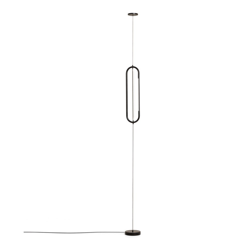 Czarna lampa stojąca LED (wysokość 300 cm) Bow – Kave Home