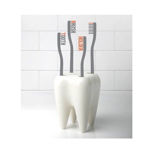 Stojak na szczoteczki Tooth, biały-image-2